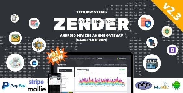 Zender v2.3 – Android Mobile Devices as SMS Gateway (SaaS Platform)