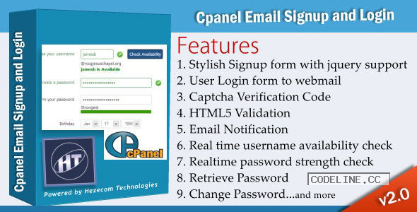 Cpanel Email Signup Plugin v4.1