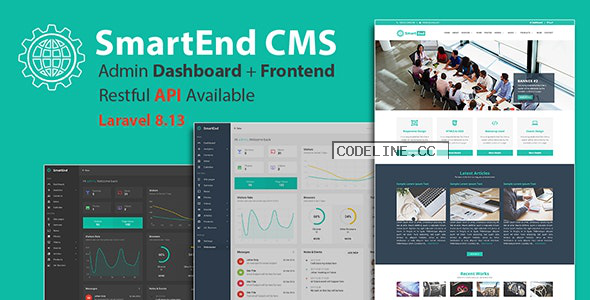 SmartEnd CMS v8.3.0 – Laravel Admin Dashboard with Frontend and Restful API