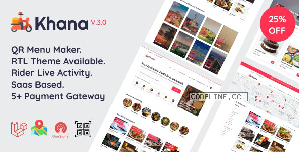 Khana v3.2 – Multi Resturant Food Ordering, Restaurant Management With Saas And QR Menu Maker