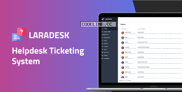 Laradesk v1.1.2 – Helpdesk Ticketing System