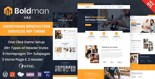 Boldman v5.6 – Handyman Renovation Services WordPress Theme
