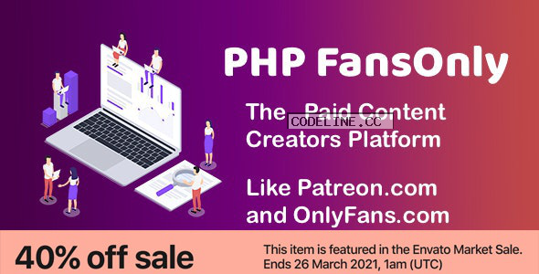 PHP FansOnly Patrons v1.9 – Paid Content Creators Platform
