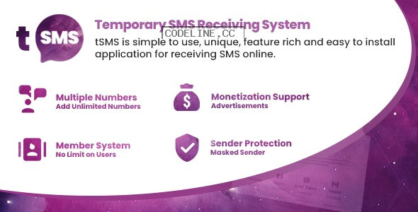 tSMS v1.9 – Temporary SMS Receiving System