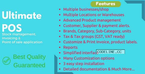 Ultimate POS v4.2 – Best ERP, Stock Management, Point of Sale & Invoicing application