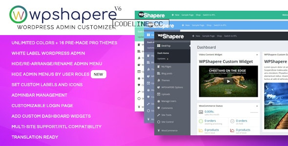 WPShapere v6.1.14 – WordPress Admin Theme