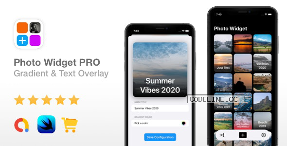 Photo Widget PRO v1.0 – AdMob Ads, In-App Purchases, Text/Gradient Overlay