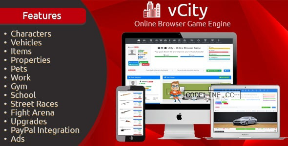vCity v2.2.1 – Online Browser Game Platform