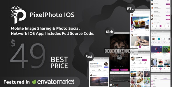 PixelPhoto IOS v1.0.4 – Mobile Image Sharing & Photo Social Network
