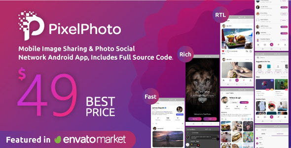 PixelPhoto Android v1.8.3 – Mobile Image Sharing & Photo Social Network Application