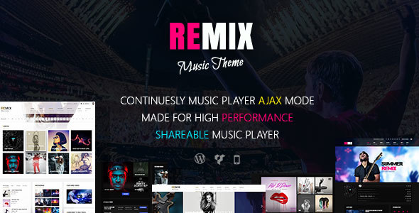 Remix v3.9.9 – Music band and Musician AJAX Theme