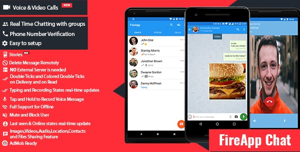 FireApp Chat v1.3.0.1 – Android Chatting App with Groups Inspired by WhatsApp