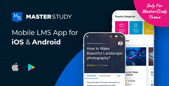 MasterStudy LMS Mobile App v1.0 – Flutter iOS & Android