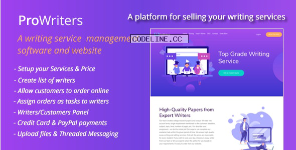 ProWriters v1.7 – Sell writing services online
