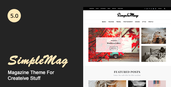 SimpleMag v5.5 – Magazine theme for creative stuff