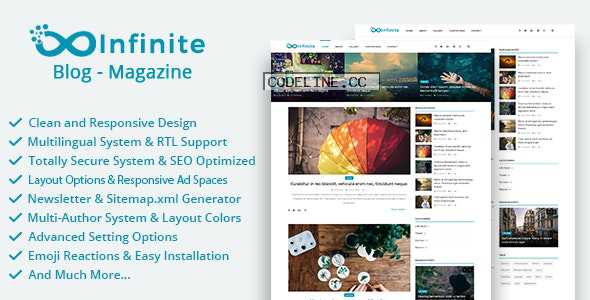 Infinite v4.0.2 – Blog & Magazine Script