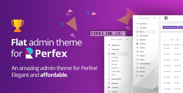 Perfex CRM – Flat admin theme v1.0