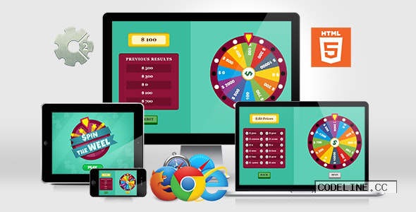 Spin the Wheel v1.0 – HTML5 Game (.capx)