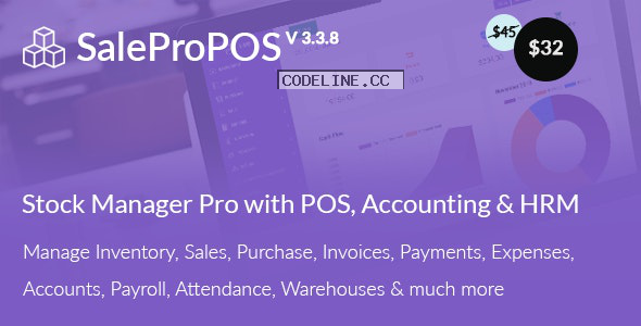 SalePro v3.3.8 – Inventory Management System with POS, HRM, Accounting