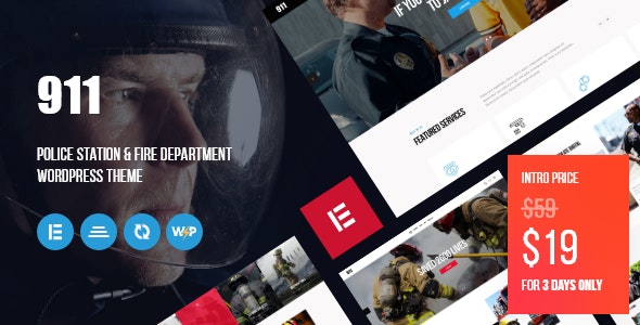 911 v1.0 – Police Station & Fire Department WordPress Theme