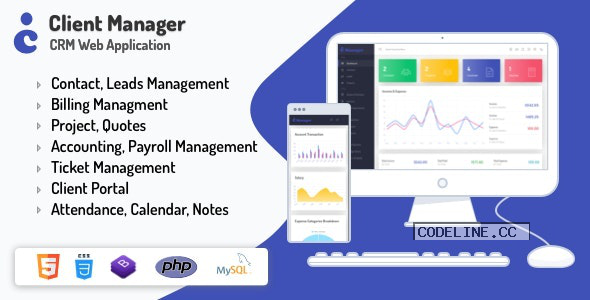 Client Manager – CRM & Billing Management Web Application with GDPR Compliance