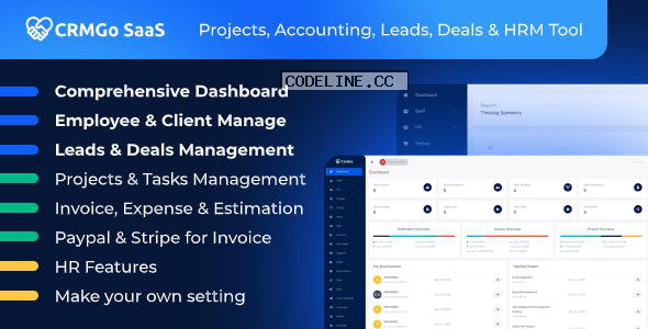 CRMGo SaaS v2.3.0 – Projects, Accounting, Leads, Deals & HRM Tool