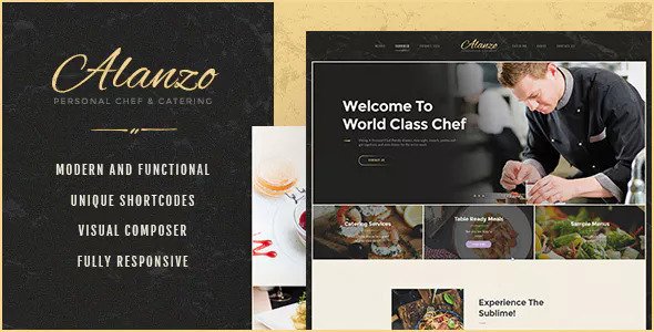 Alanzo v1.0.6.1 – Personal Chef & Catering WordPress Theme