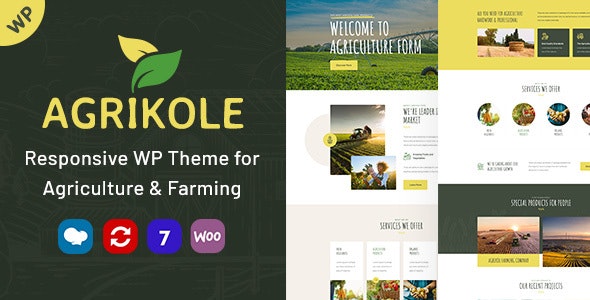 Agrikole v1.12 – Responsive WordPress Theme for Agriculture & Farming