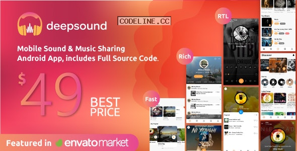 DeepSound Android v1.4 – Mobile Sound & Music Sharing Platform Mobile Android Application