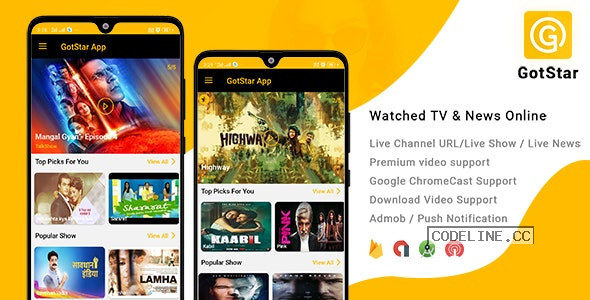 GotStar v1.0 – Android Live TV – Live Streaming – Web Series, Movies, Live Cricket – Online News
