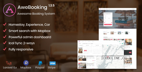 AweBooking v1.3.5 – A marketplace for homestays