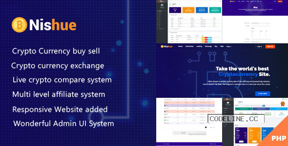 Nishue v3.9 – CryptoCurrency Buy Sell Exchange and Lending with MLM System