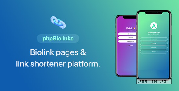 BioLinks v6.0 – Instagram & TikTok Bio Links & URL Shortener (SAAS Ready)