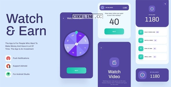 Watch And Earn v1.2 – Android App Source Code