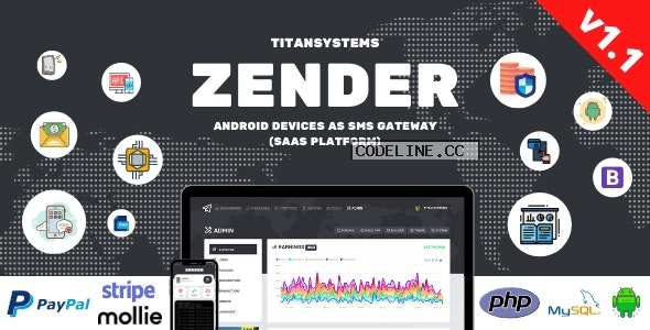 Zender v1.1.3 – Android Mobile Devices as SMS Gateway (SaaS Platform)