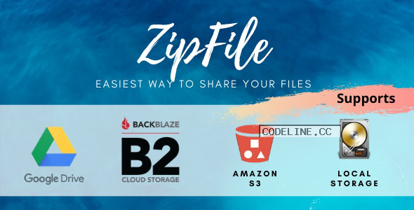 ZipFile v2.6 – File sharing made easy & profitable. Use Google Drive, S3 and Backblaze to host files.