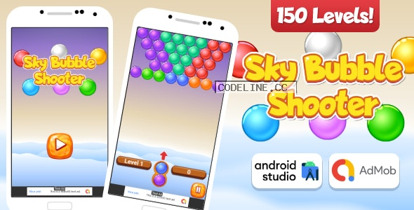 Sky Bubble – Shooter Game Android Studio Project with AdMob Ads – 20 September 2022