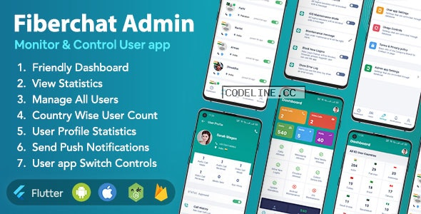 Fiberchat ADMIN App v1.0.16 – Control & Monitor Fiberchat User Whatsapp Clone App