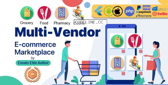 GoMarket v1.5.0 – Food, Grocery, Pharmacy & Courier Delivery App | Multi-Vendor Marketplace