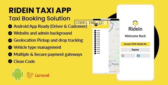 RideIn Taxi App v1.0 – Android Taxi Booking App With Admin Panel