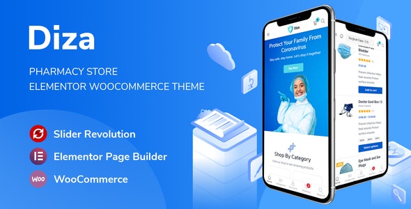 Diza v1.1.16 – Pharmacy Store Elementor WooCommerce Theme