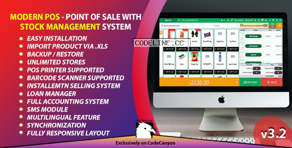 Modern POS v3.2 – Point of Sale with Stock Management System