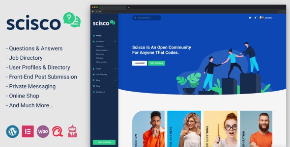 Scisco v1.4 – Questions and Answers WordPress Theme