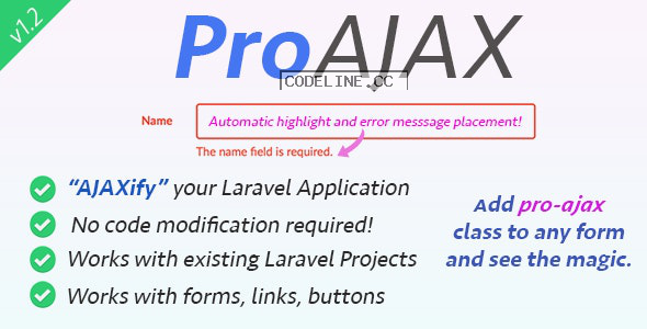 ProAjax v1.3 – Automatically Ajaxify Your Laravel Application