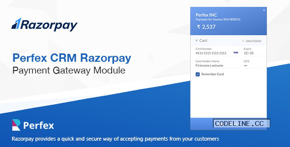 Razorpay Payment Gateway for Perfex CRM v1.0