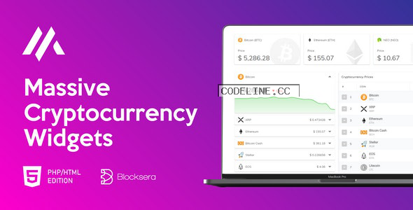 Massive Cryptocurrency Widgets v1.3.1 – PHP/HTML Edition