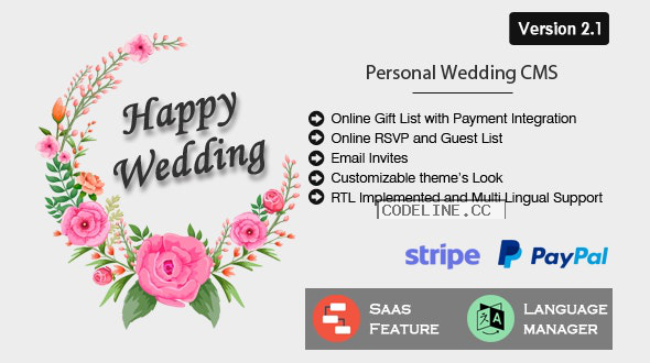 Happy Wedding v2.1 – Personal Wedding & Invitation CMS