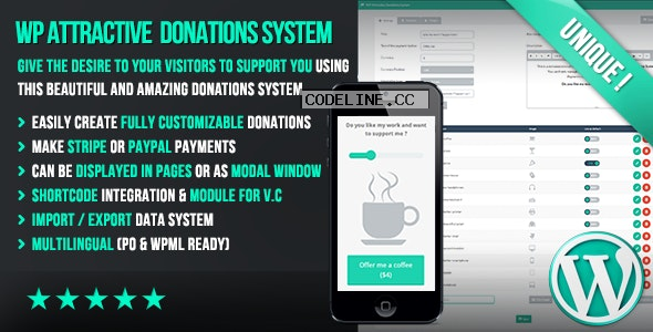 WP Attractive Donations System v1.17 – Easy Stripe & Paypal donations