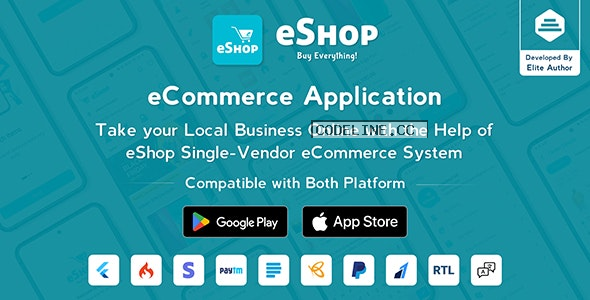 eShop v3.0.6 – eCommerce Single Vendor App | Shopping eCommerce App with Flutter