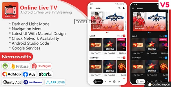 Android Online Live TV Streaming v5.0
